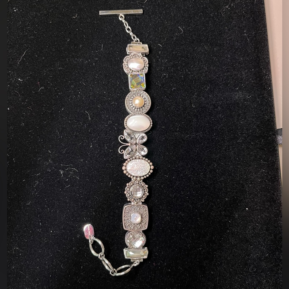 Lori Bonn bracelet with sterling silver charms- 9 charms